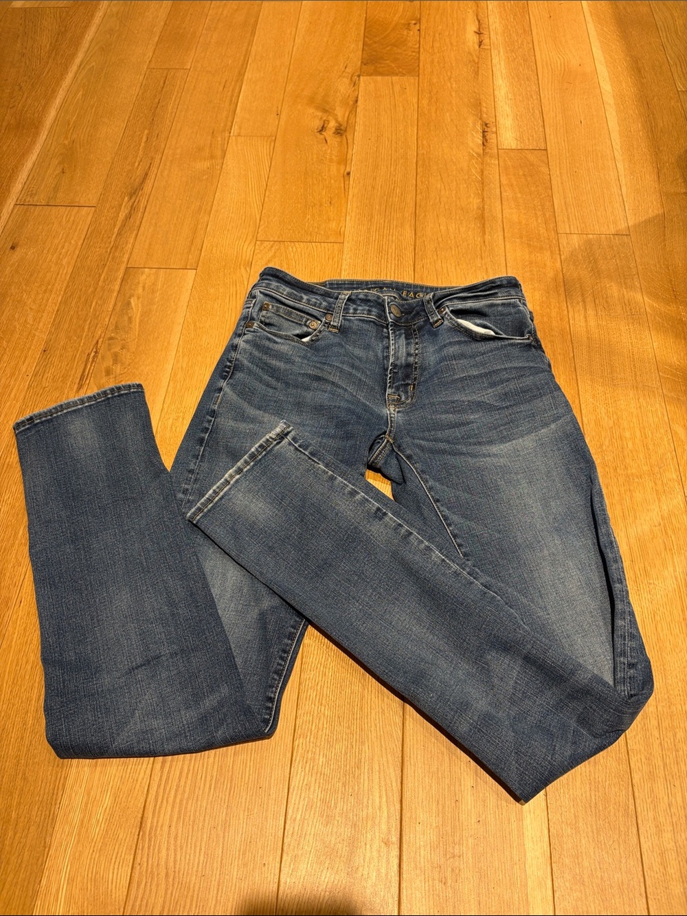 American Eagle Outfitters Women's Dark Blue Skinny Jeans